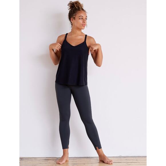 EUC Aday Snap To It Black Tank Top Sz XL Adjustable Straps Minimalist Activewear - Picture 2 of 16